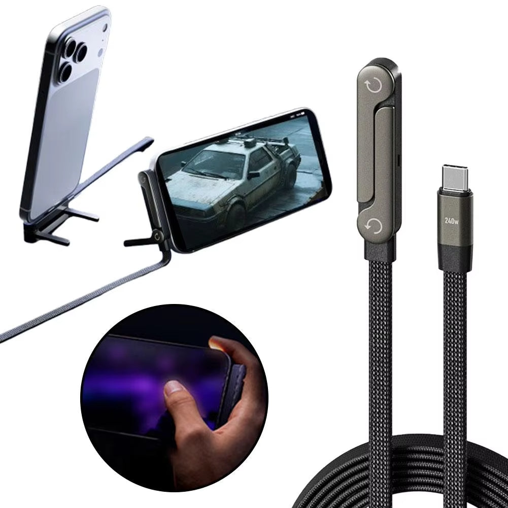 Invisible Holder Charger Cable with Stand-240w super fast charging