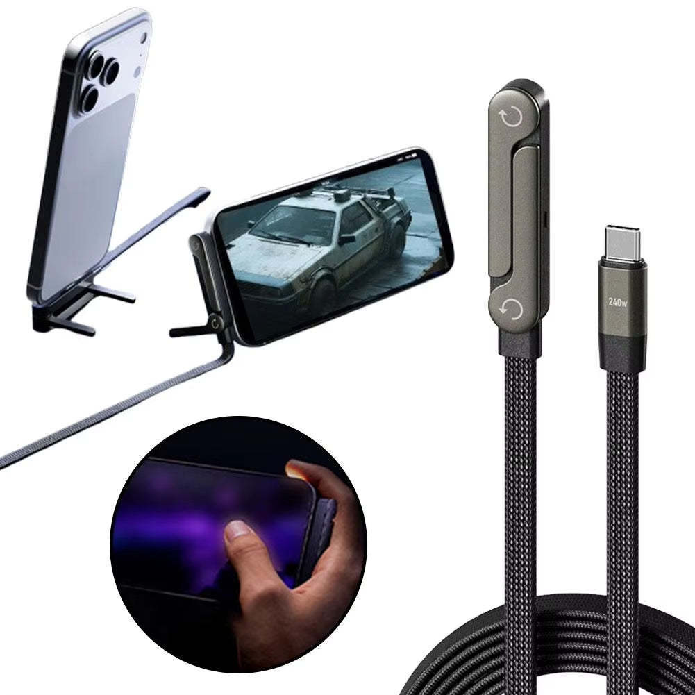 Invisible Holder Charger Cable with Stand-240w super fast charging