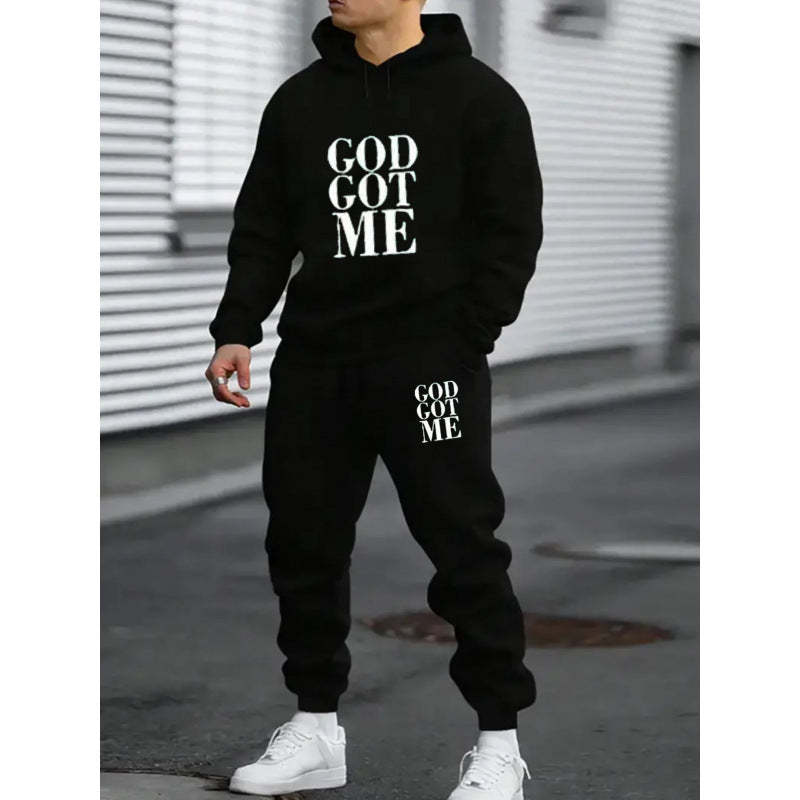 🔥Buy 2 FOR FREE SHIPPING-GOD GOT ME trendy hooded sweatshirt set