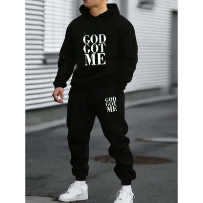 🔥Buy 2 FOR FREE SHIPPING-GOD GOT ME trendy hooded sweatshirt set