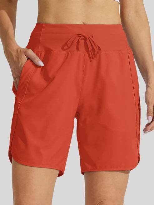 🌷🌷Hot Sale Women's Active 7 Inseam Athletic Long Running High Wasistband Shorts