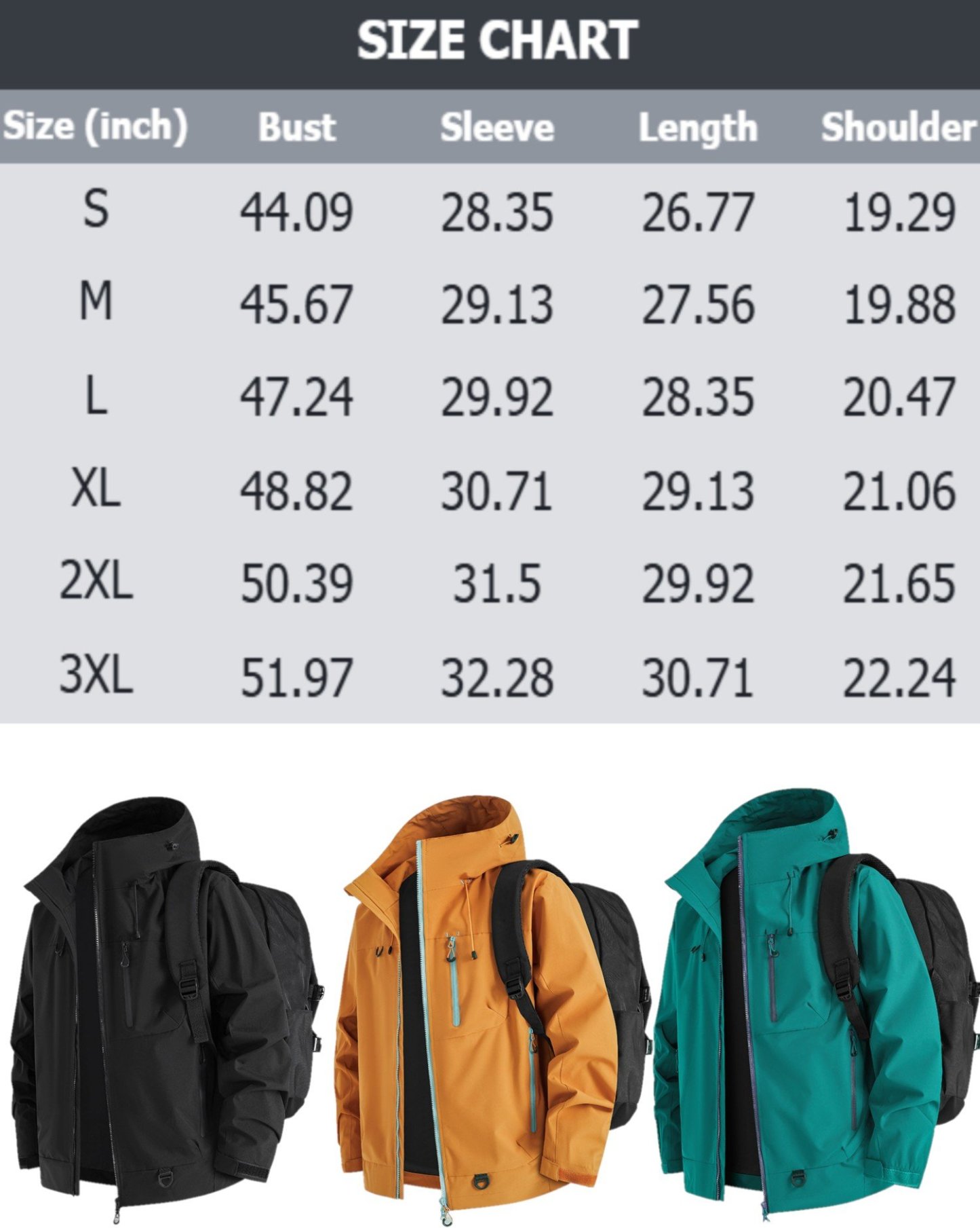 🥾LAST DAY 49% OFF👔 Waterproof Jacket: 3D-Cut Waterproof Jacket – Fits Hiking, Commuting & Casual Outings!