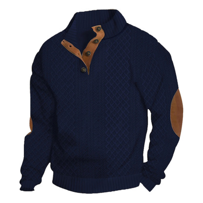 🔥Flash Sale🔥 Men's Jacquard Stand Collar Henley Shirt