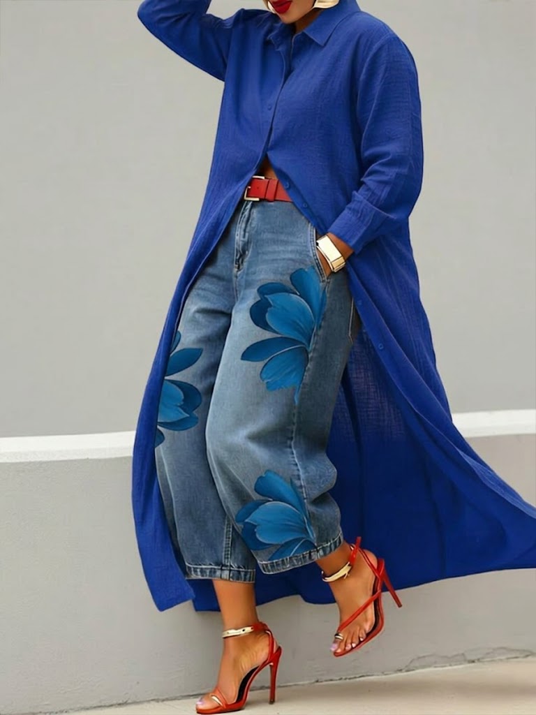 🎁New Arrivals🔥Women Casual Cotton Linen Shirt Dress Long Sleeve Shirt Collar Slim Fit Red Midi Dress