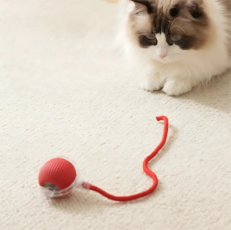 PAWZZY ROLLING CAT TOY-SMART,SELF-ACTIVATINGPLAVTIME FORINDOOR CATS