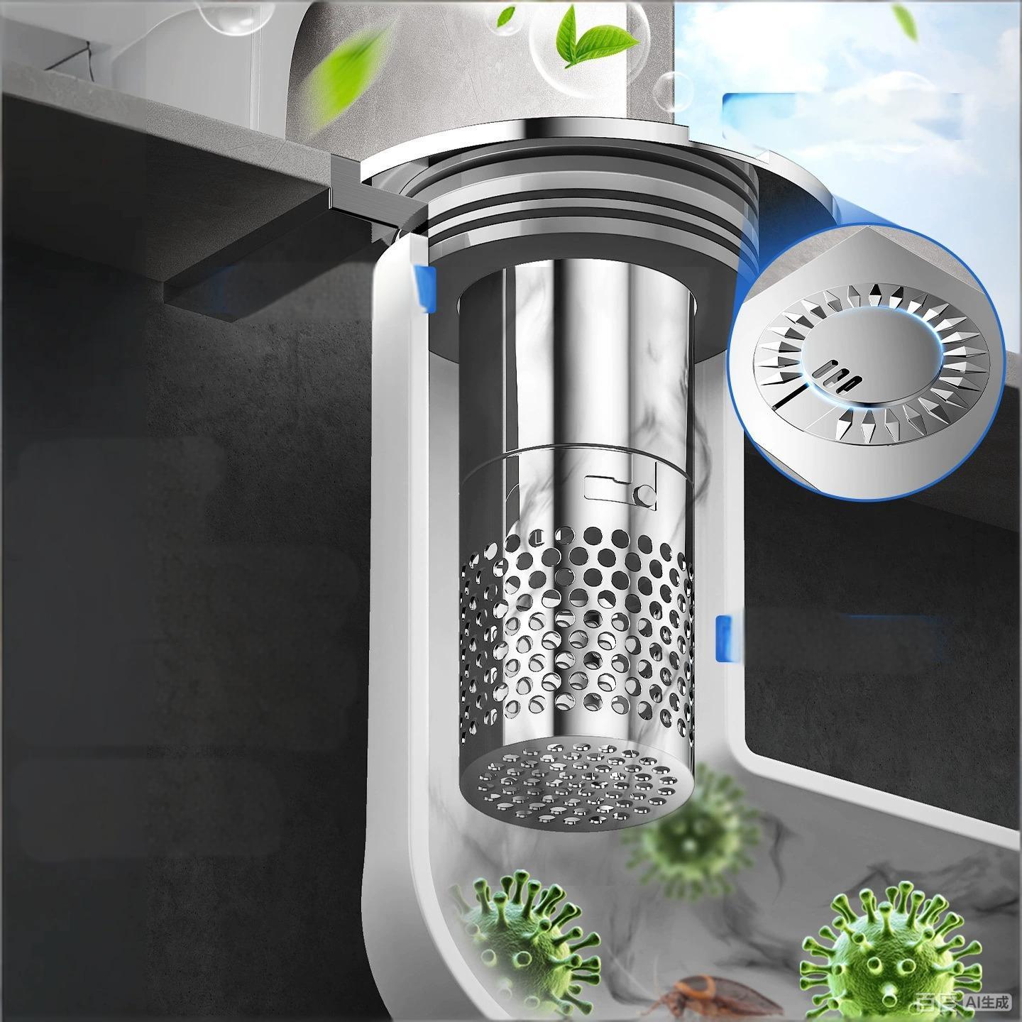 New odor-proof floating floor drain core
