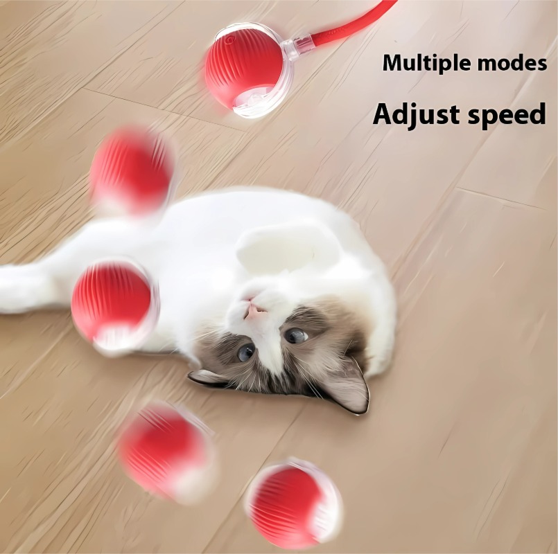 PAWZZY ROLLING CAT TOY-SMART,SELF-ACTIVATINGPLAVTIME FORINDOOR CATS