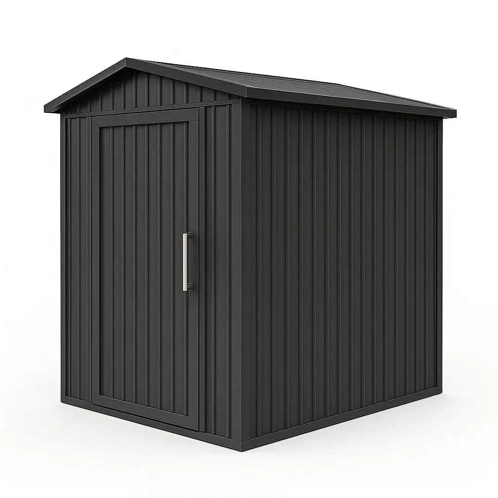 Abri de jardin en acier noir-Mobiruso