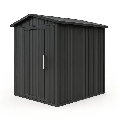 Abri de jardin en acier noir-Mobiruso