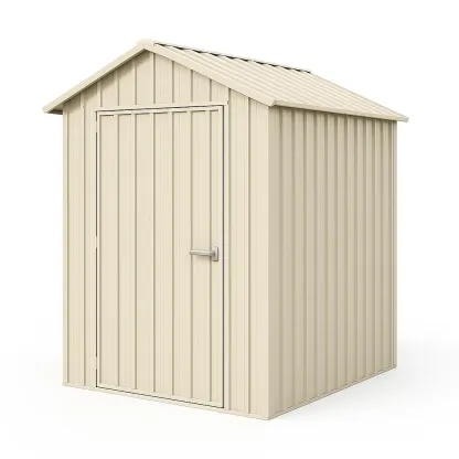 Abri de jardin en acier galvanisé beige 213 cm x 130 cm x 185 cm-Mobiruso