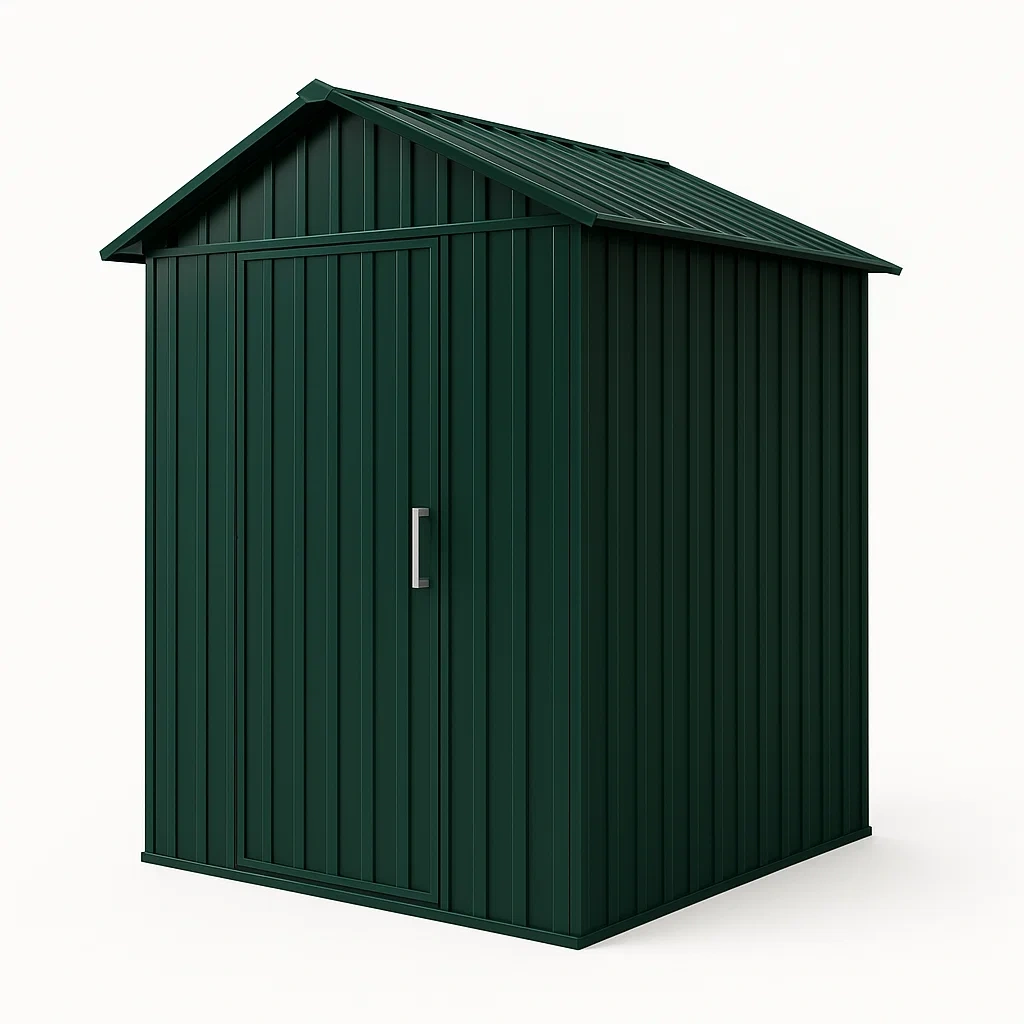 Abri de jardin en métal vert 200 x 150 x 180 cm-Mobiruso