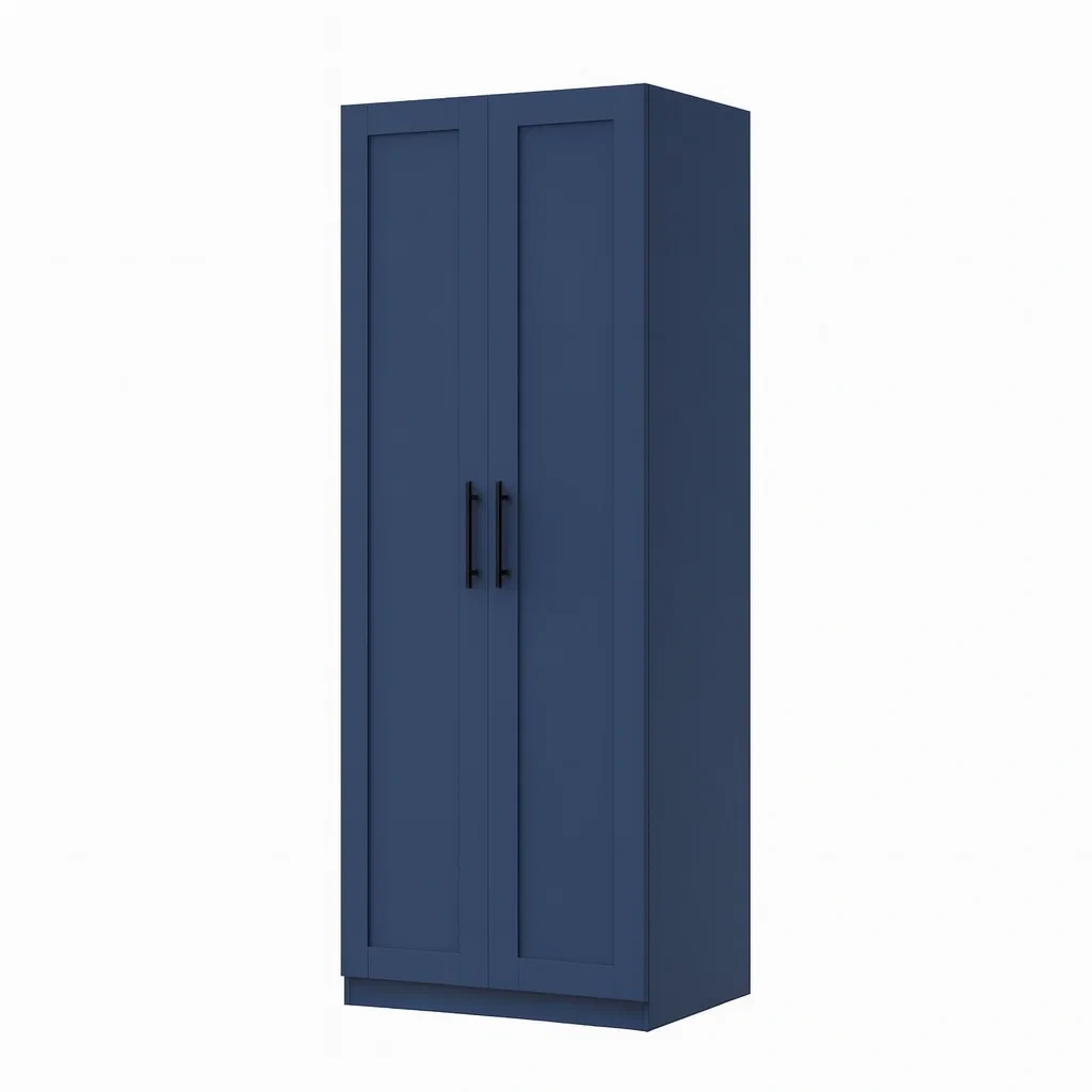 Armoire MDF 2 portes bleu 190x70x40 cm-Mobiruso