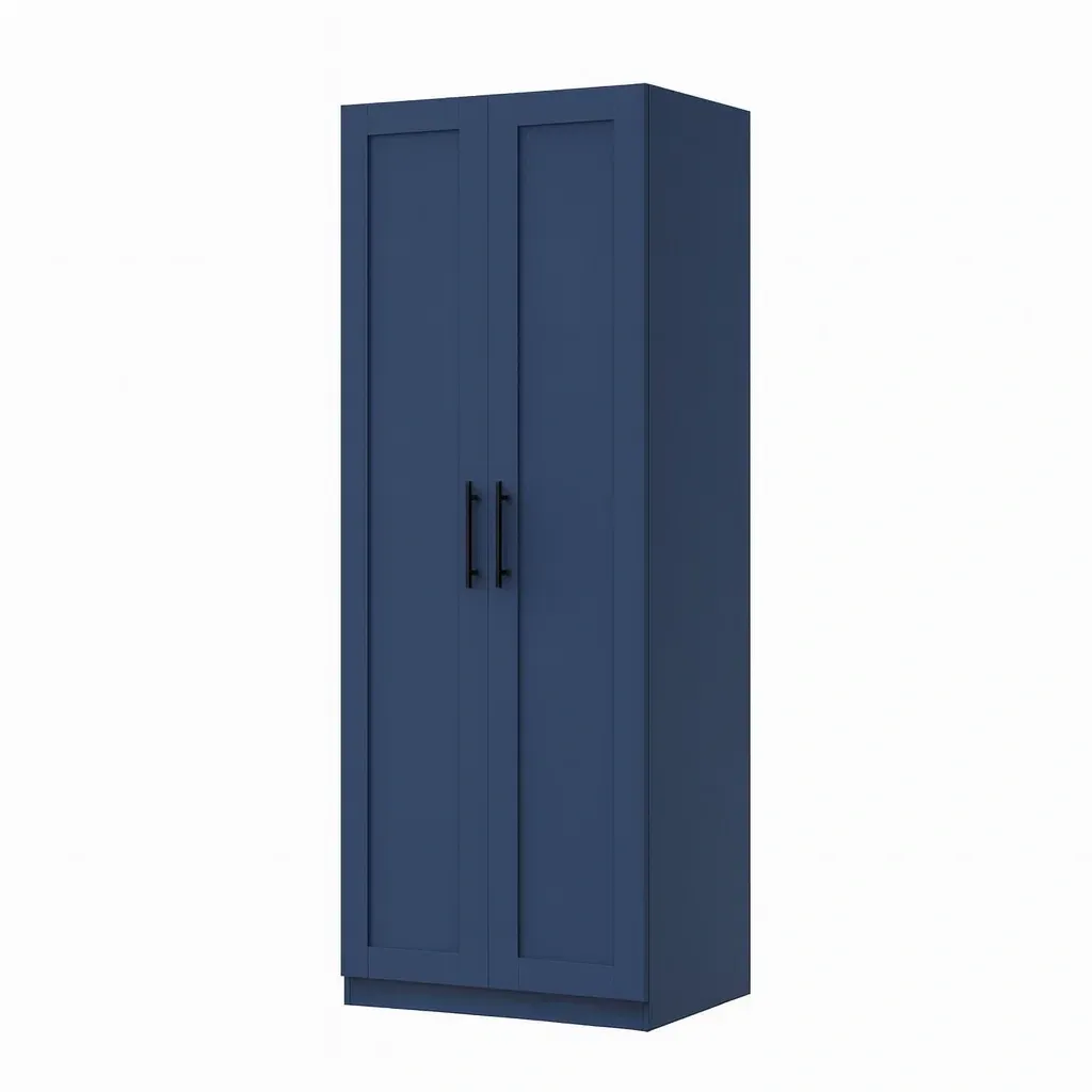 Armoire MDF 2 portes bleu 190x70x40 cm-Mobiruso