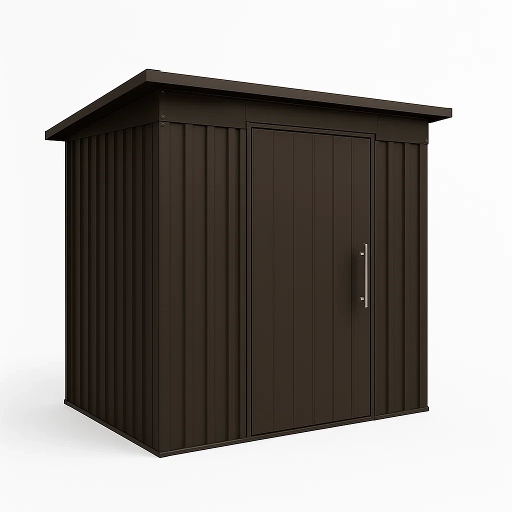 Abri de jardin en Métal Marron 213 cm x 130 cm x 173 cm-Mobiruso