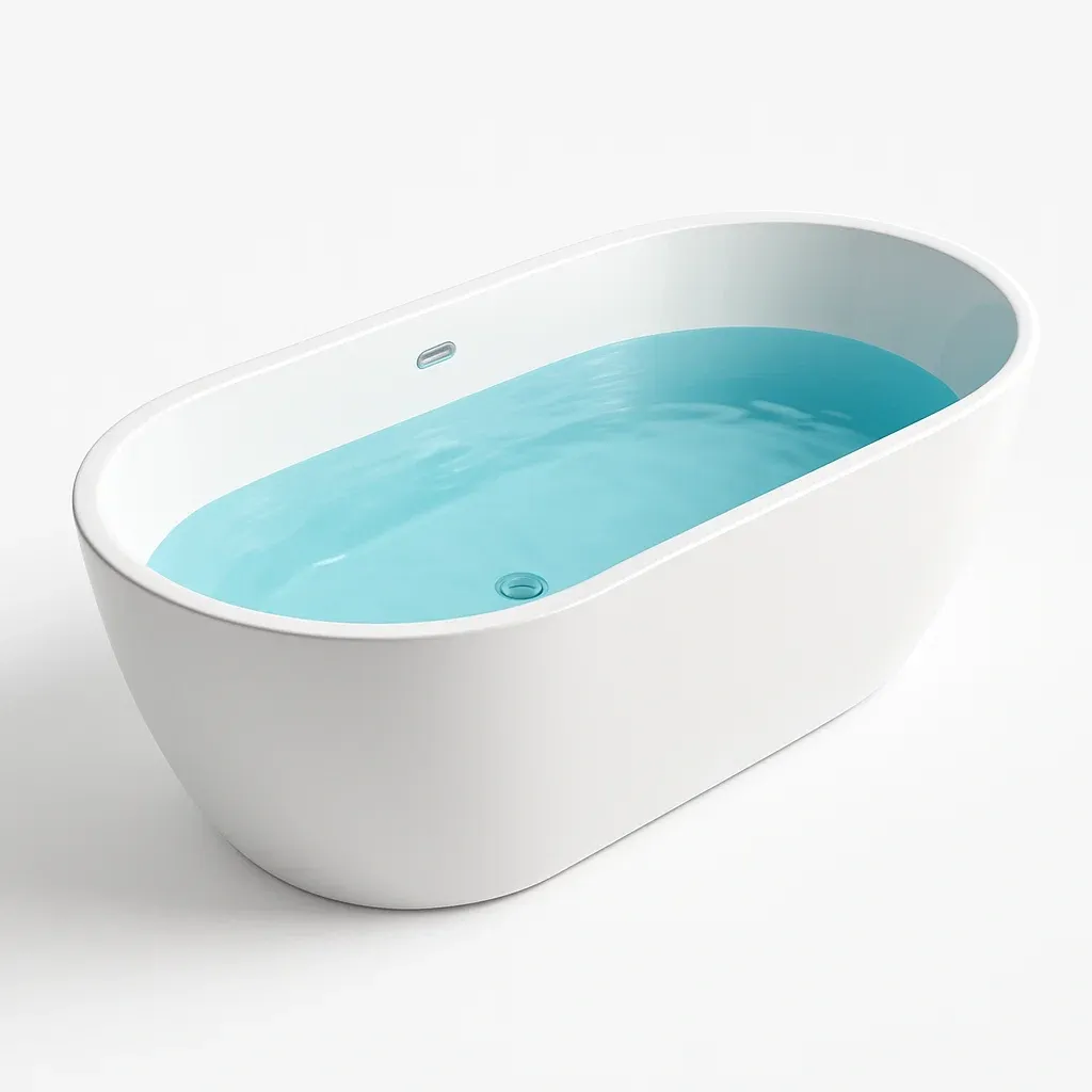 Baignoire ovale en acrylique blanc-Mobiruso