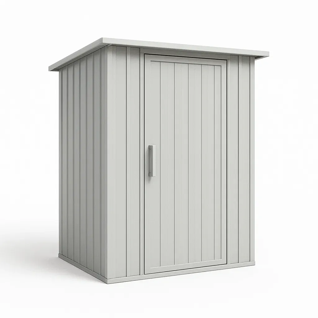 Abri de jardin en Résine Gris 198 cm x 130 cm x 216 cm-Mobiruso