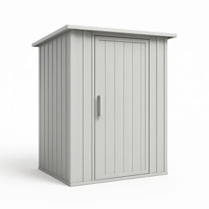 Abri de jardin en Résine Gris 198 cm x 130 cm x 216 cm-Mobiruso