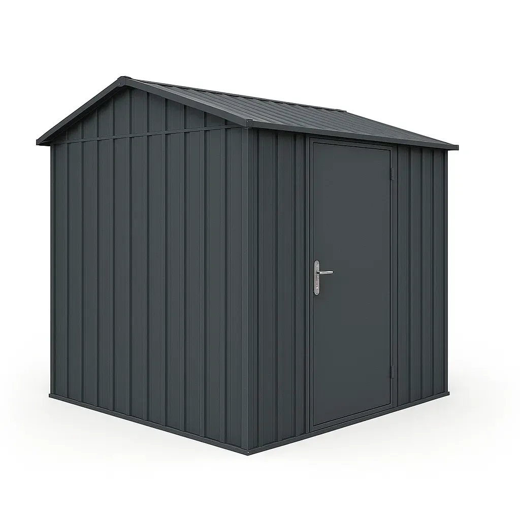 Abri de jardin en Acier Galvanisé Noir 213 x 127 x 185 cm-Mobiruso