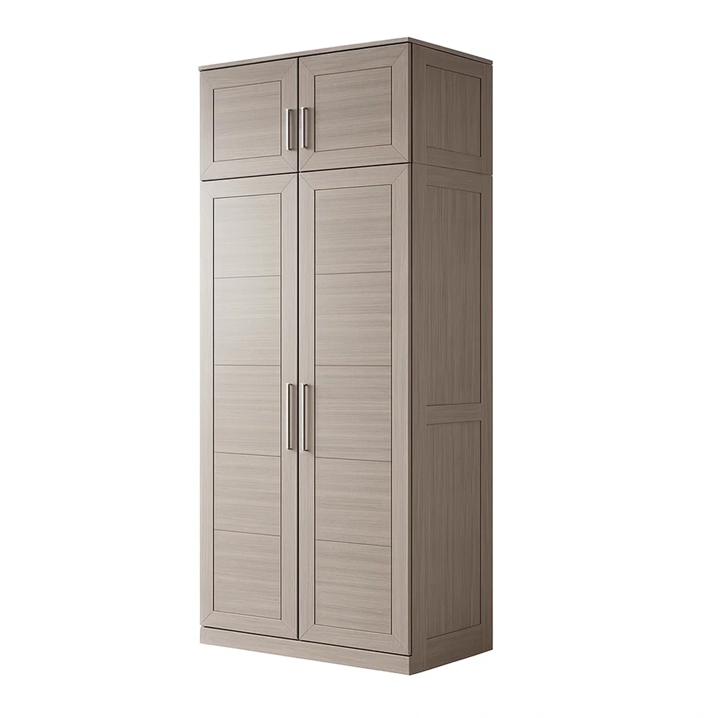 Armoire 2 portes MDF chêne clair 200x90x60 cm-Mobiruso