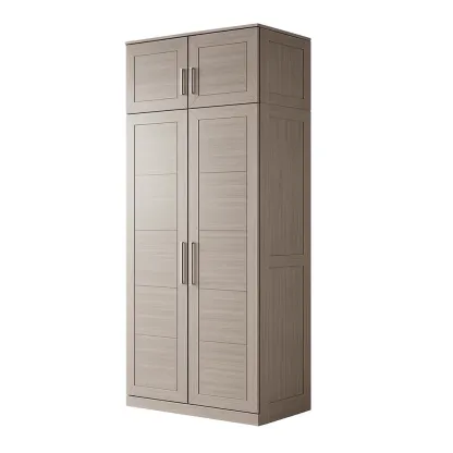 Armoire 2 portes MDF chêne clair 200x90x60 cm-Mobiruso