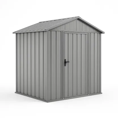 Abri de jardin en Métal Acier Galvanisé Gris-Mobiruso