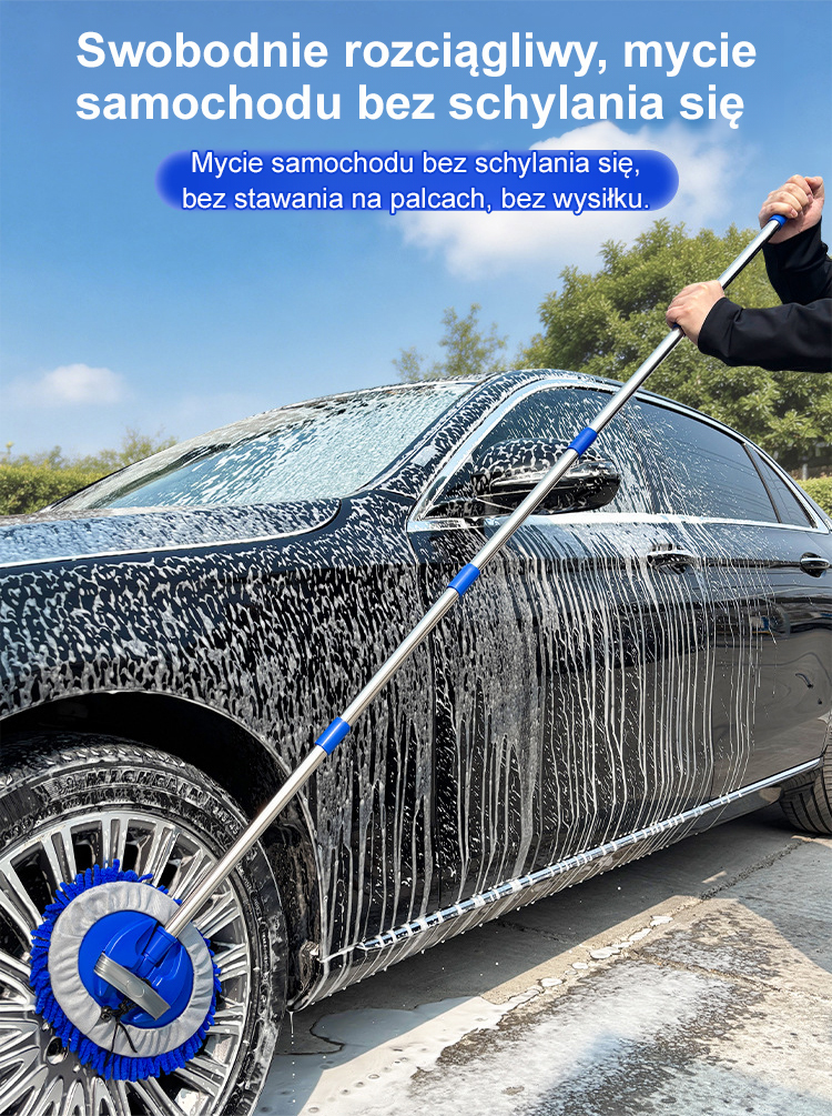 【20 lat bez awarii】Teleskopowa szczotka do mycia samochodu