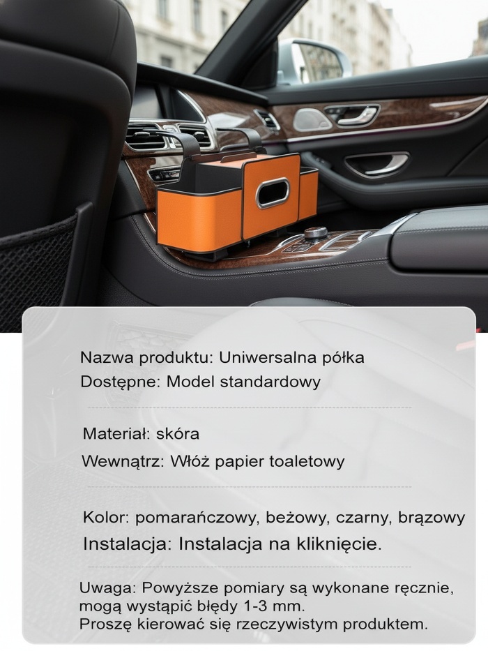 [Więcej oszczędności miejsca] Wielofunkcyjny schowek w oparciu siedzenia samochodowego