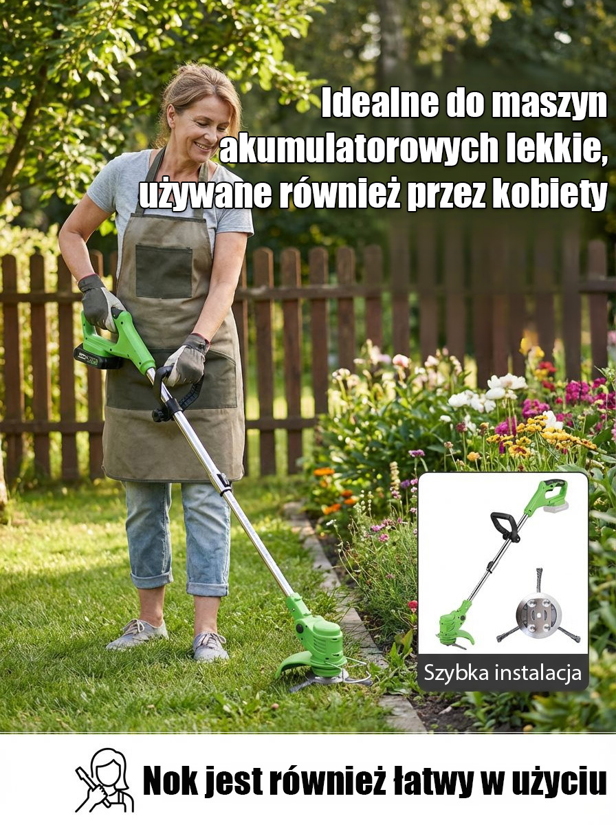 Małe akcesoria do podkaszarki z drutem stalowym i akumulatorem litowym