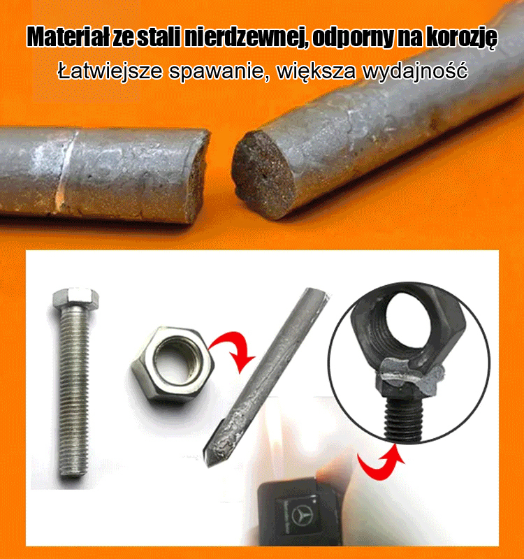 Uniwersalny pręt spawalniczy do naprawy w niskich temperaturach