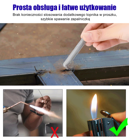 Uniwersalny pręt spawalniczy do naprawy w niskich temperaturach