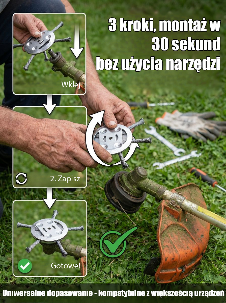 Małe akcesoria do podkaszarki z drutem stalowym i akumulatorem litowym