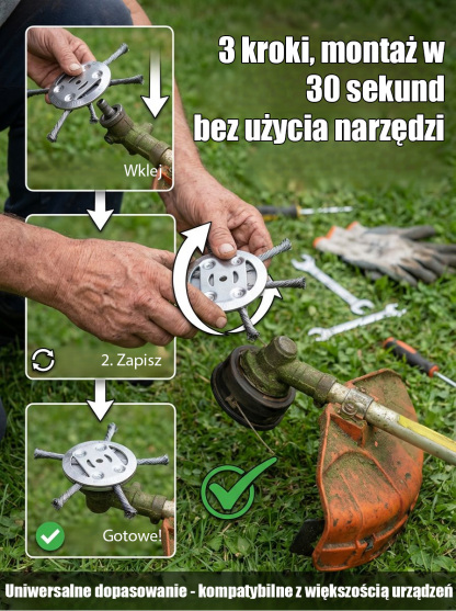 Małe akcesoria do podkaszarki z drutem stalowym i akumulatorem litowym