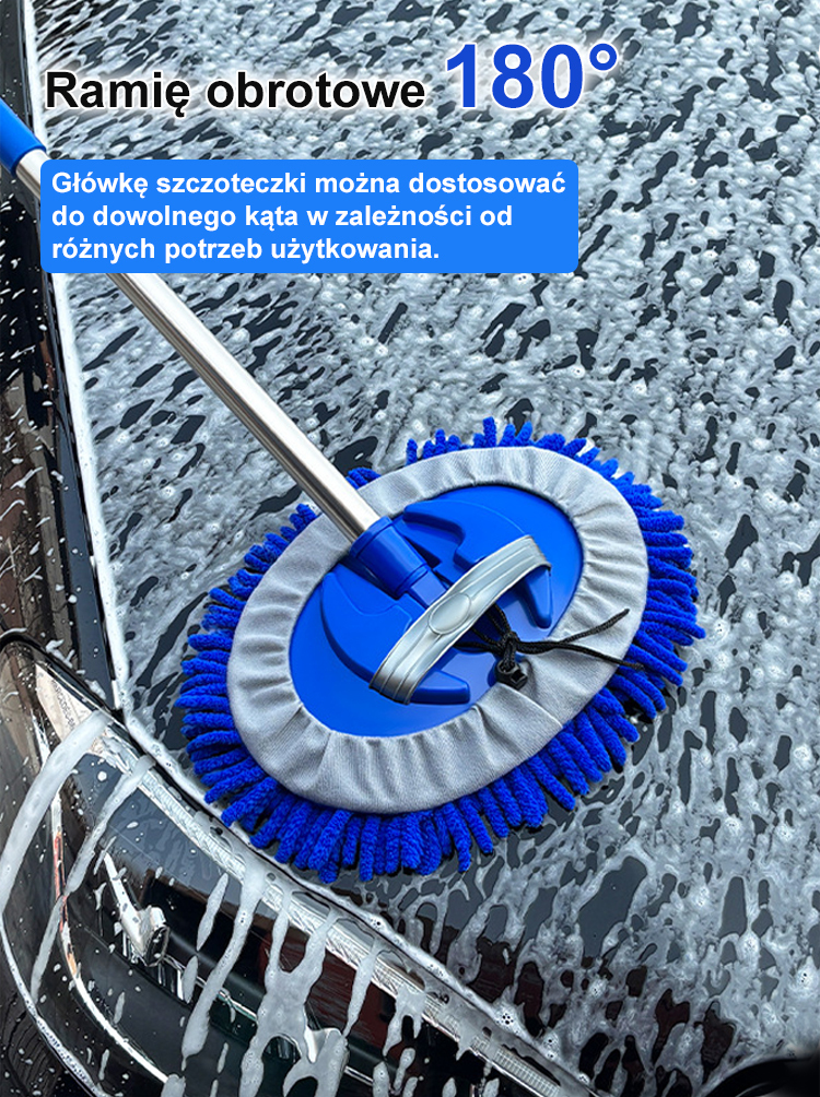 【20 lat bez awarii】Teleskopowa szczotka do mycia samochodu