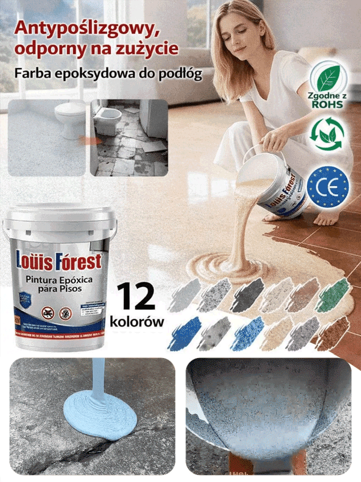 【Tekstura kryształowego marmuru】Powłoka podłogowa z kolorowego piasku epoksydowego