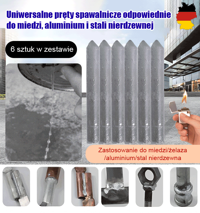 Uniwersalny pręt spawalniczy do naprawy w niskich temperaturach