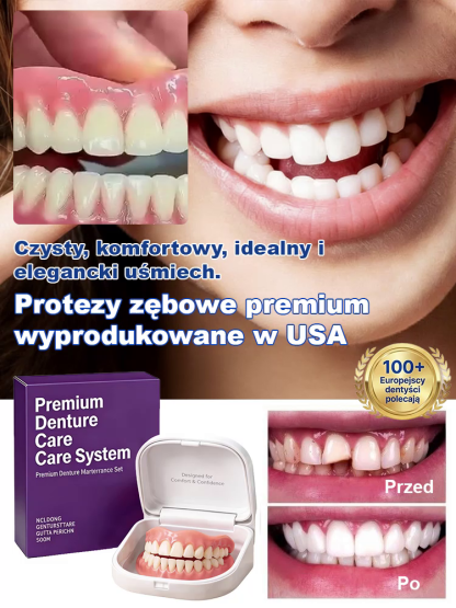 Polecany przez ponad 100 dentystów w Europie - Naturalny zestaw do protez zębowych niewidocznych