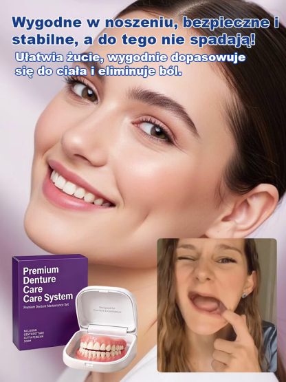 Polecany przez ponad 100 dentystów w Europie - Naturalny zestaw do protez zębowych niewidocznych