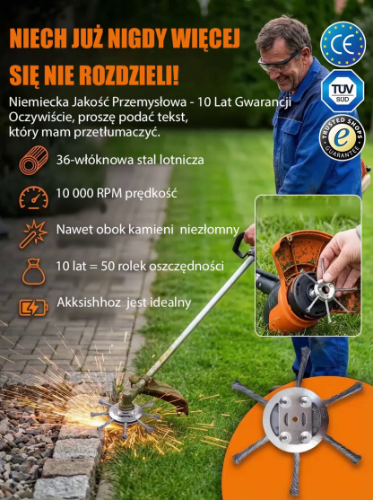 Małe akcesoria do podkaszarki z drutem stalowym i akumulatorem litowym