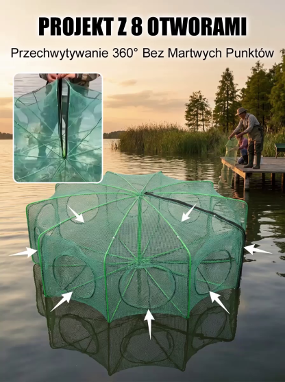 Automatycznie składane i grube klatki rybackie