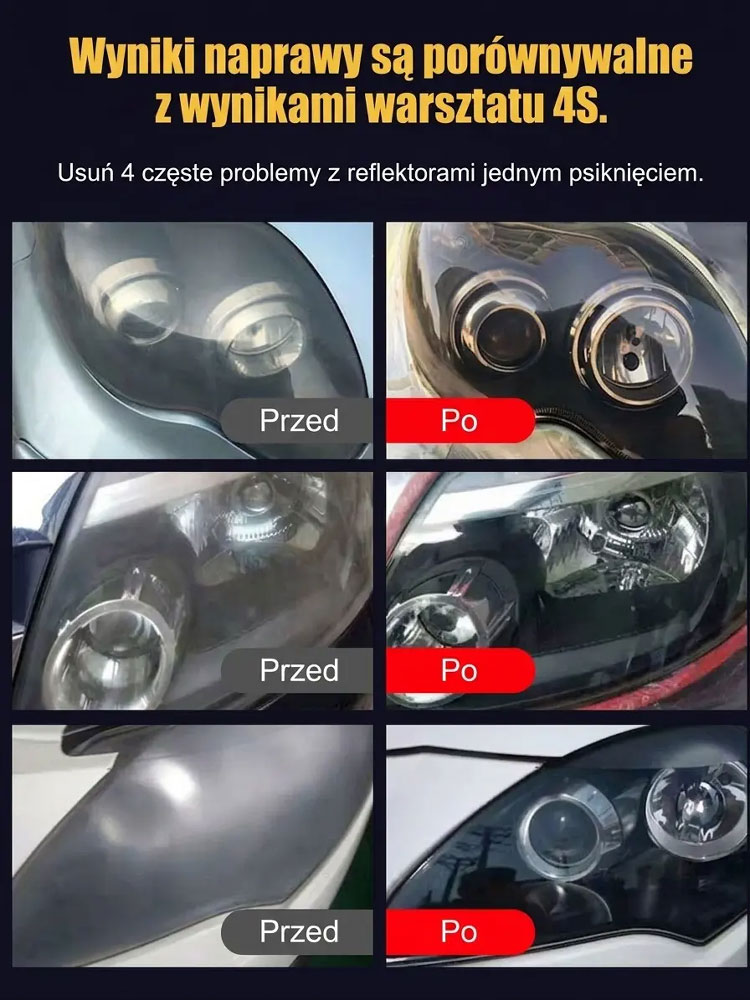 【Jaśniejsze niż nowe】Zestaw do pielęgnacji reflektorów samochodowych