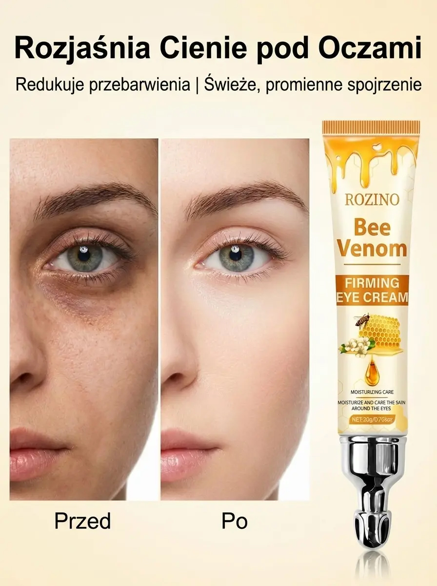 Balsam pod oczy z jadem pszczelim o działaniu ujędrniającym