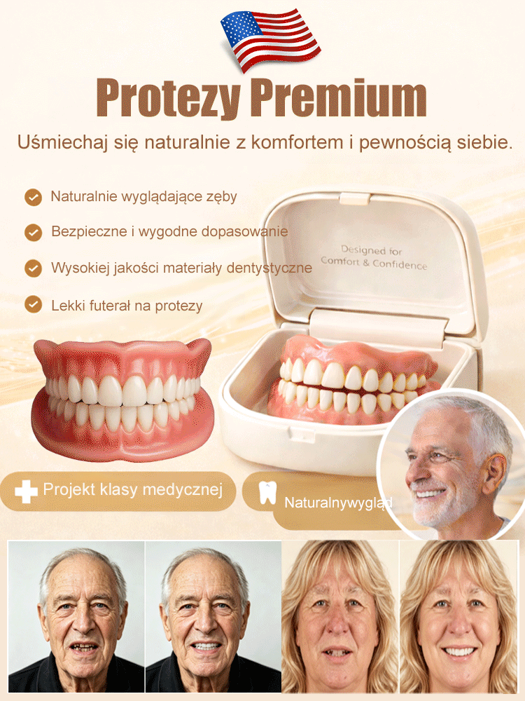 ✨Bez kleju, dentysty czy umawiania wizyt! | Idealnie dopasowana proteza w 1 minutę [W zestawie przenośne etui stomatologiczne] Odzyskaj uśmiech dzięki protezie