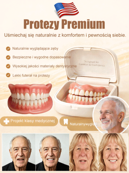 ✨Bez kleju, dentysty czy umawiania wizyt! | Idealnie dopasowana proteza w 1 minutę [W zestawie przenośne etui stomatologiczne] Odzyskaj uśmiech dzięki protezie