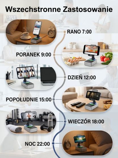 Kinoma na biurku Głośnik Bluetooth 360° z funkcją powerbanku i uchwytem