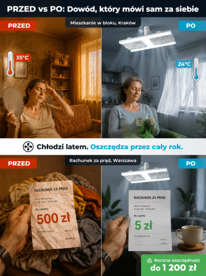 ❄️【Cicha oszczędność energii】Inteligentna kontrola zmiennej częstotliwości z podwójnym wentylatorem i | Zastąp Klimatyzację i Schłodź Pokój w 5 Minut💧