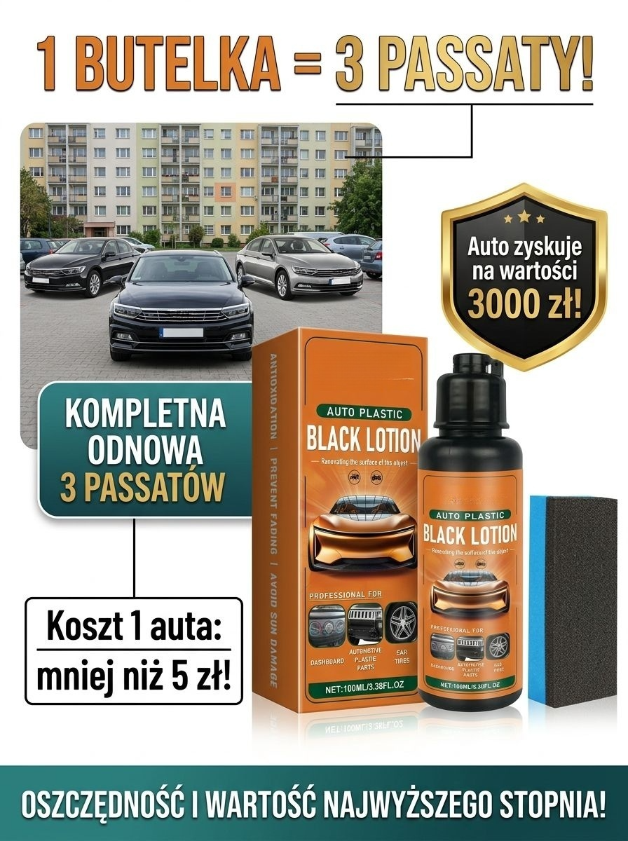 Środek do renowacji samochodów| Czarny Blask w 3 Sekundy · Auto i Dom · Ochrona UV✨ 【Spraw, by Stare Stało Się Nowe!】 ✨