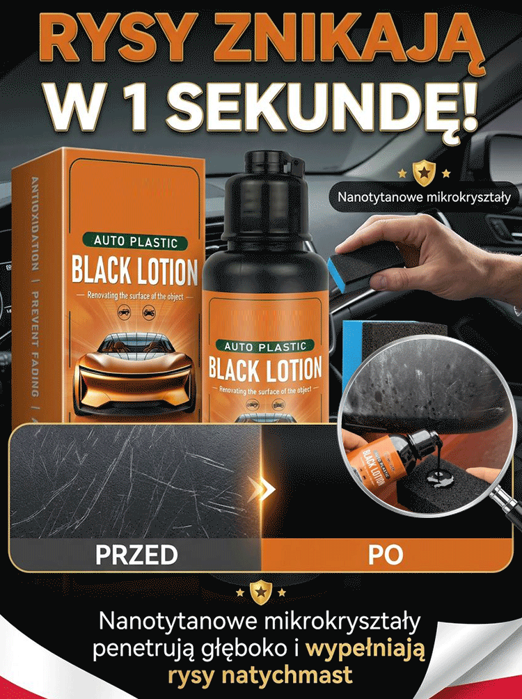 Środek do renowacji samochodów| Czarny Blask w 3 Sekundy · Auto i Dom · Ochrona UV✨ 【Spraw, by Stare Stało Się Nowe!】 ✨
