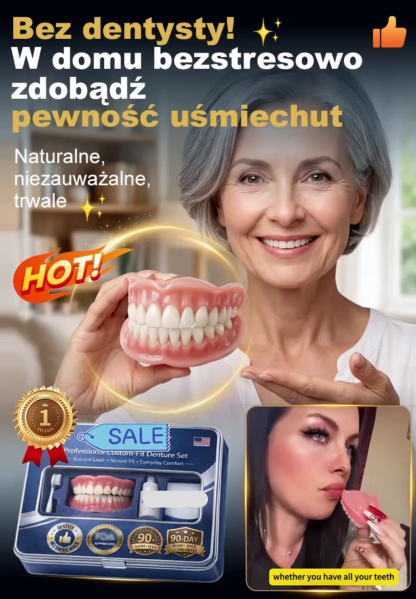 S[Uzyskaj idealny uśmiech natychmiast] Zestaw protez zębowych