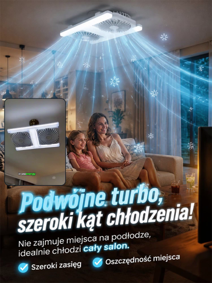 ❄️【Cicha oszczędność energii】Inteligentna kontrola zmiennej częstotliwości z podwójnym wentylatorem i | Zastąp Klimatyzację i Schłodź Pokój w 5 Minut💧