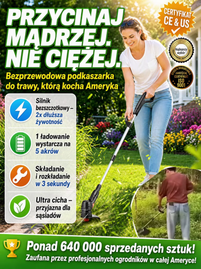 ✨Składana ładowarka do kosiarki ogrodowej z USB| Teleskopowa (21-105cm)✨
